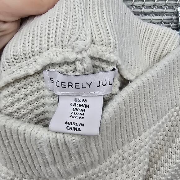 Sincerely Jules Knit Jogger Pants Womens Size Medium Ivory Athleisure Lounge - Picture 5 of 6